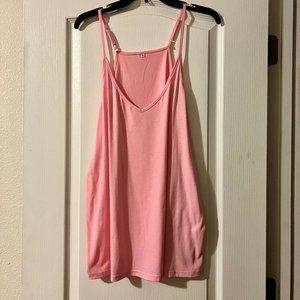 Pink Adjustable Strap Tank Top
